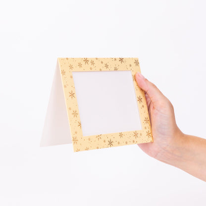 Christmas Photo Frame Cards & Envelopes – Cream & Rose Gold – Pack of 6 – image 9