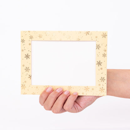 Christmas Photo Frame Cards & Envelopes – Cream & Rose Gold – Pack of 6 – image 8