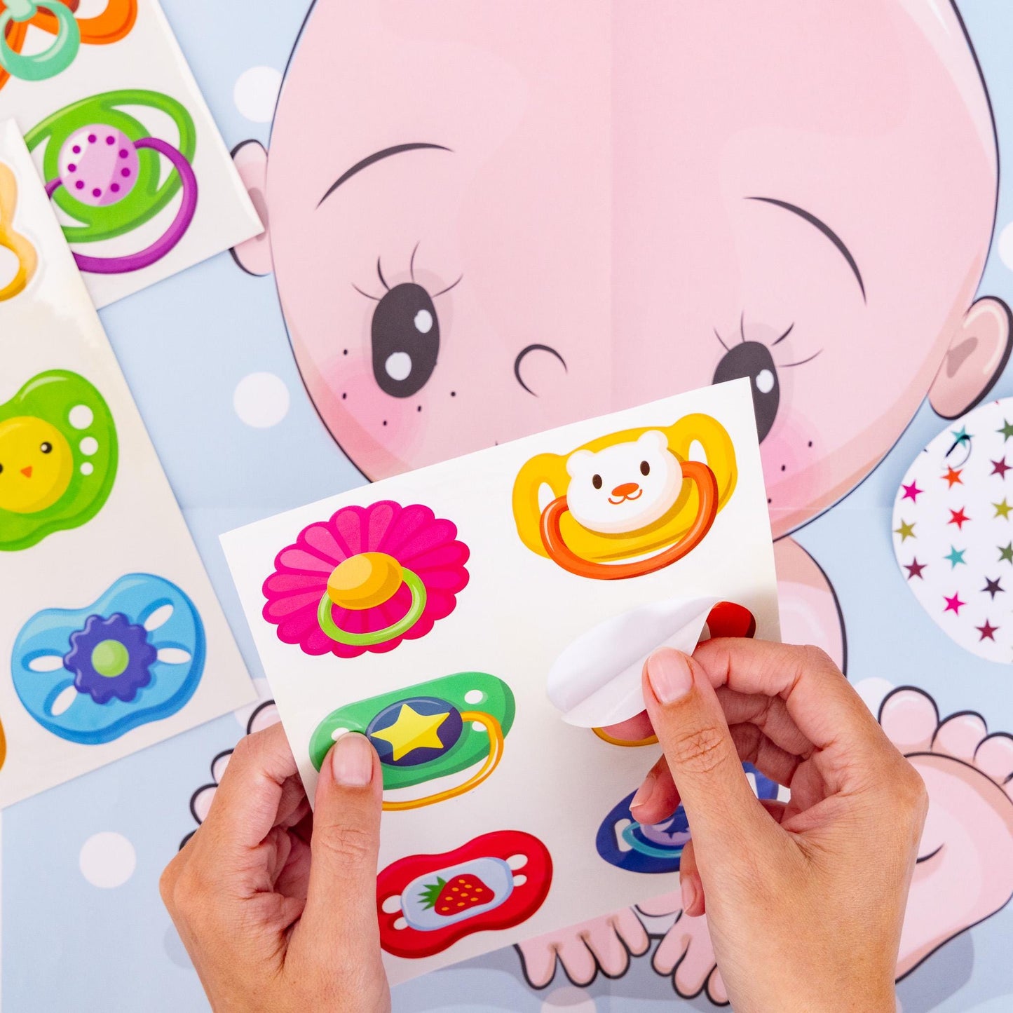 Pin the dummy on the baby shower party game Baby Girl Boy unisex MULTIPLAYER 20 player