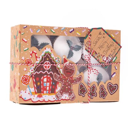 Christmas Cupcake Boxes – 6 Hole Kraft with Window – Snowman – image 7