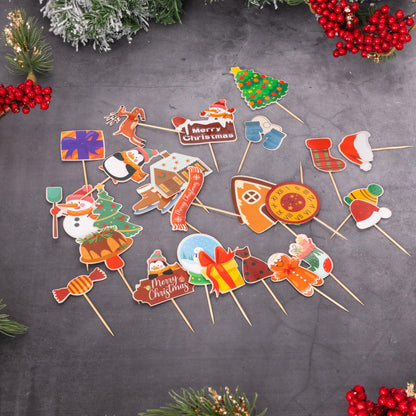 Christmas Cocktail Sticks – Cupcake & Buffet Picks – Pack of 27 – image 4