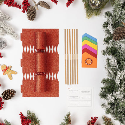 Make Your Own Christmas Cracker Kit – Baby Red Glitter