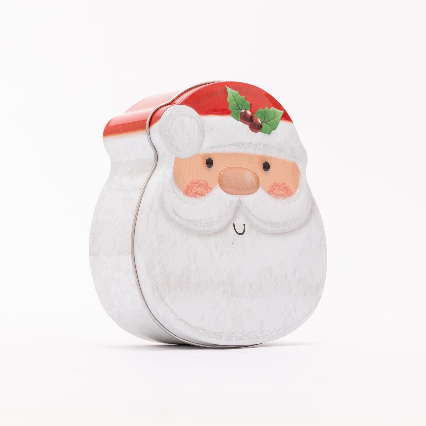 Santa Shaped Christmas Tin Set: Festive Holiday Storage Tins