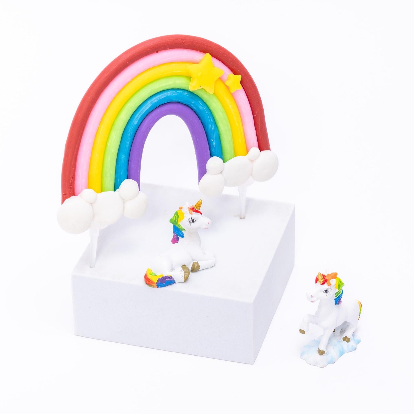 Unicorn Cake Topper 3pcs Rainbow Party cake Decorations kids adult Girls Reusable