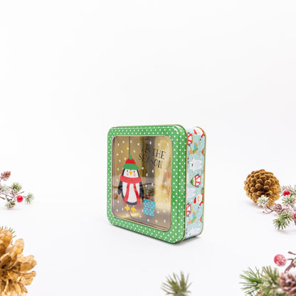 Square Christmas Biscuit Tins – Set of 3 – image 4