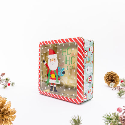 Square Christmas Biscuit Tins – Set of 3 – image 9