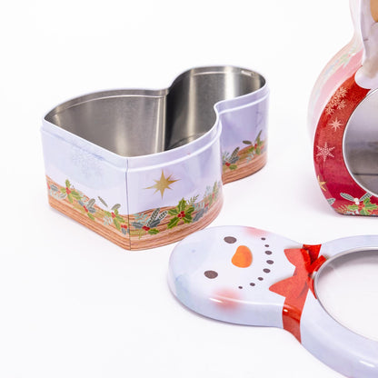 Shaped Christmas Biscuit Tins – Set of 2 – image 4