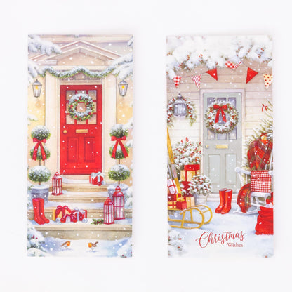 Slim Photo Christmas Cards – Santa & Snowman – Box of 16