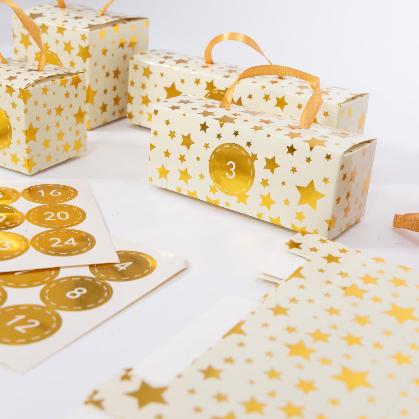 Make & Fill Your Own Advent Calendar Vintage Christmas Tree Decoration GOLD