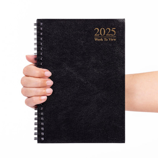 2025 A5 Week To View Diary: Hardback Spiral Planner
