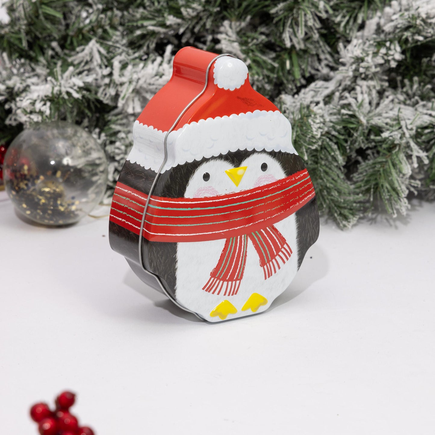 Santa Shaped Christmas Tin Set: Festive Holiday Storage Tins