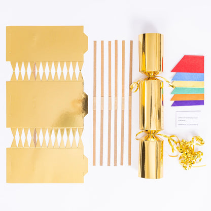 Gold foil Christmas cracker kit
