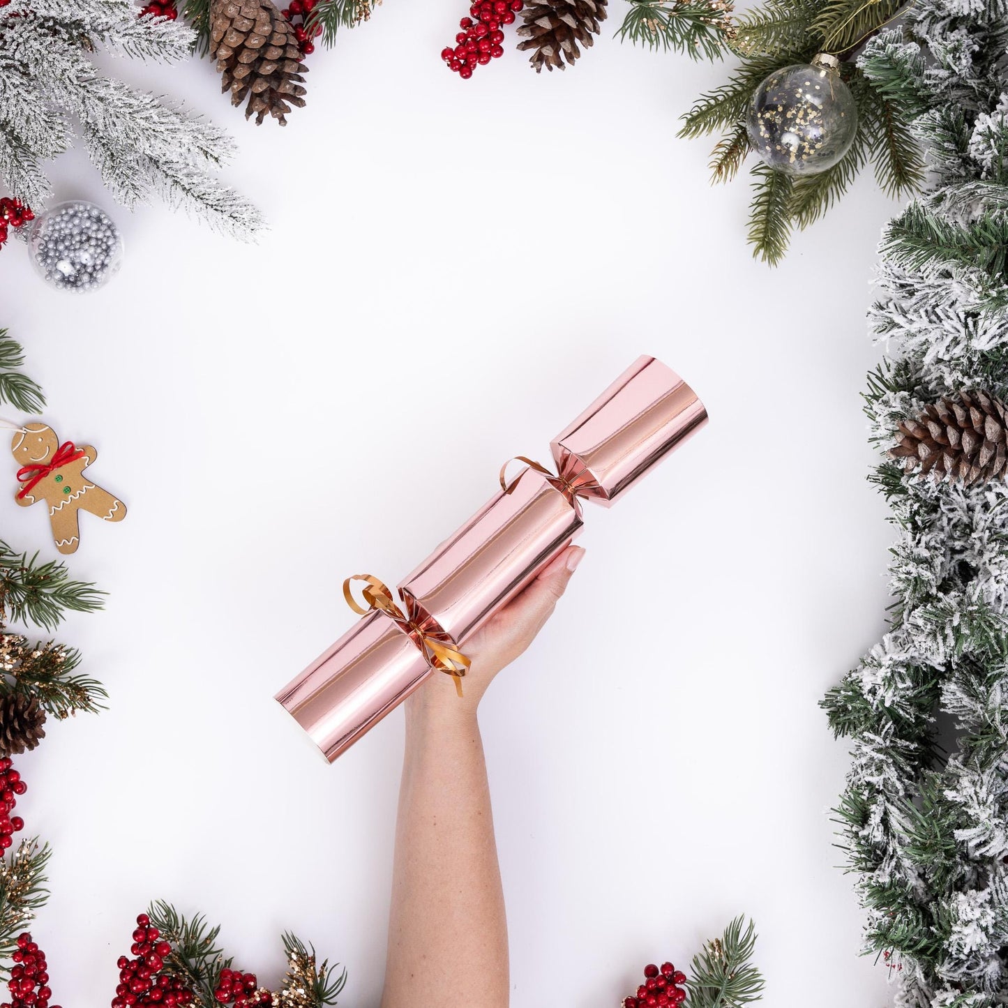 Make Your Own Rose Gold foil Christmas Crackers