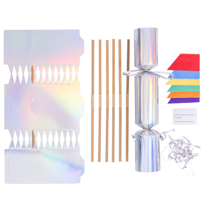 Make Your Own Christmas Crackers – White Foil – Pack of 6