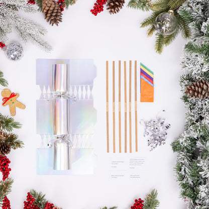Make Your Own Christmas Crackers – White Foil – Pack of 6 – image 6