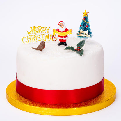 Christmas Cake Topper Set – Snowman, Tree & Santa – 5 Piece – image 8