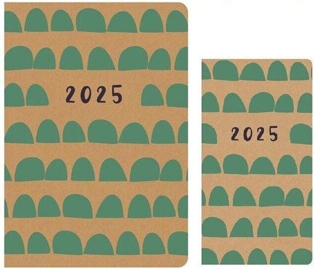 2025 A5 or Slim Eco 100% Fully Recyclable Diary Planner Week To View Full Year