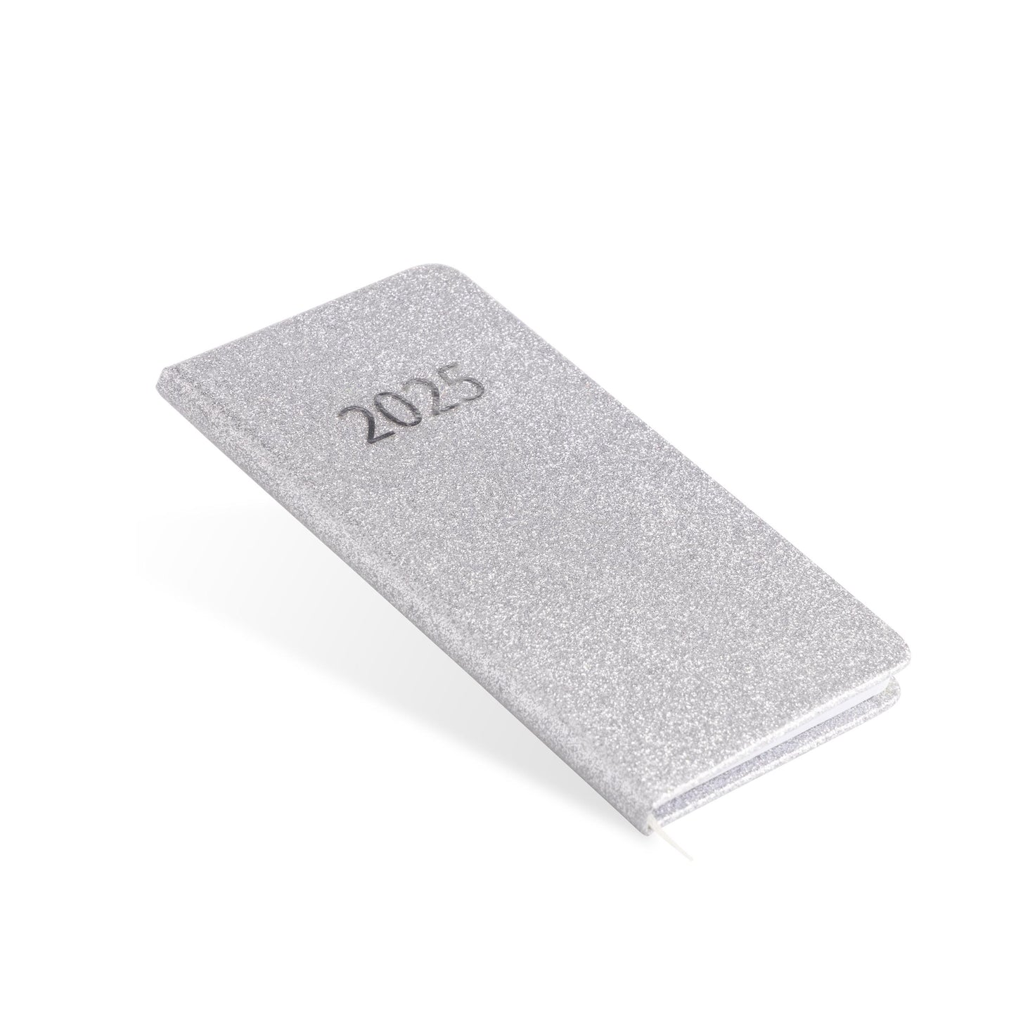 2025 Diary Slim Glitter Week to View Diaries Full Year Journal Calendar Planner silver