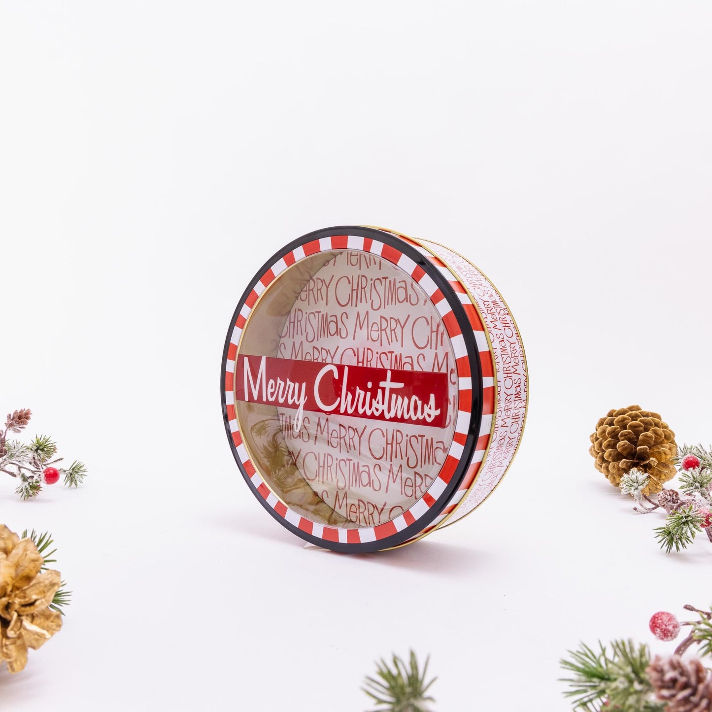 3 Christmas Tins Jars Storage Tin Container Canisters Treats Cookie Biscuit