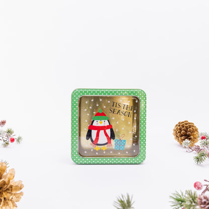 Square Christmas Biscuit Tins – Set of 3 – image 3