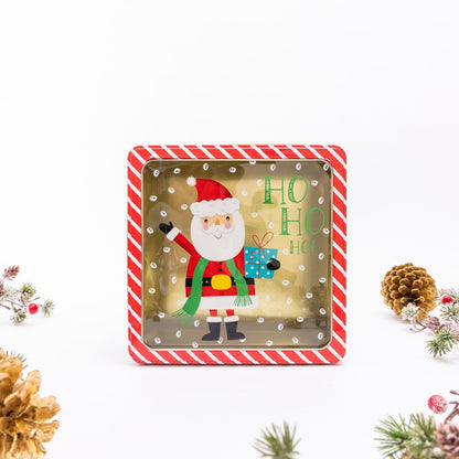 Square Christmas Biscuit Tins – Set of 3