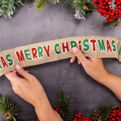 Christmas Cake Frill Ribbon – Merry Christmas – 1 Yard