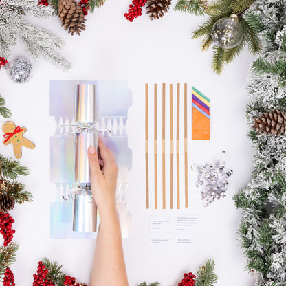 Make Your Own Christmas Crackers – White Foil – Pack of 6 – image 5