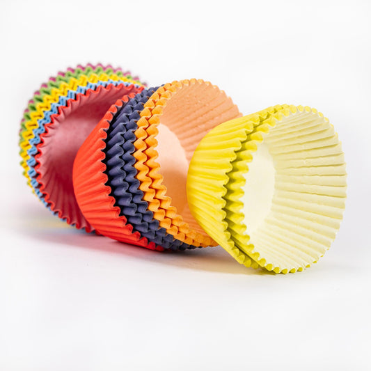 400 Mixed Colours Cupcake Cases Baking Muffin Cake Standard Size Bulk Pack