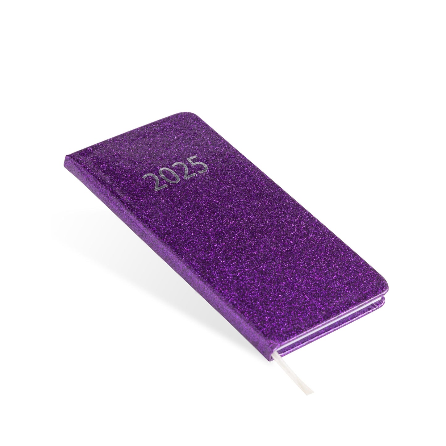 2025 Diary Slim Glitter Week to View Diaries Full Year Journal Calendar Planner purple