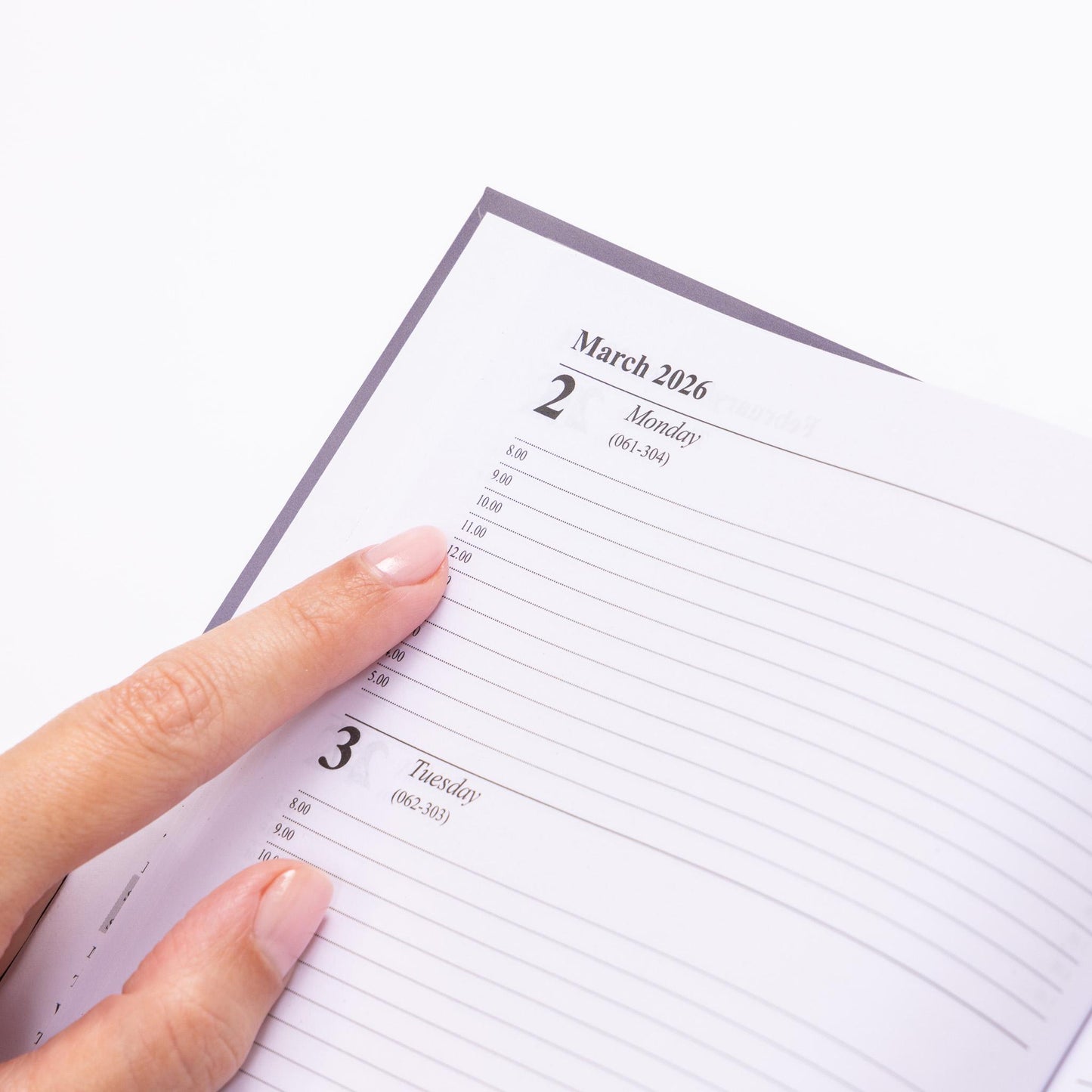 2026 Diary A5 Week to view Full Year Office Year Planner Hardback Diaries grey