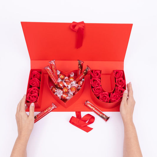 Lindt Milk Chocolate Gift Set: Truffles & Soap Roses Hamper