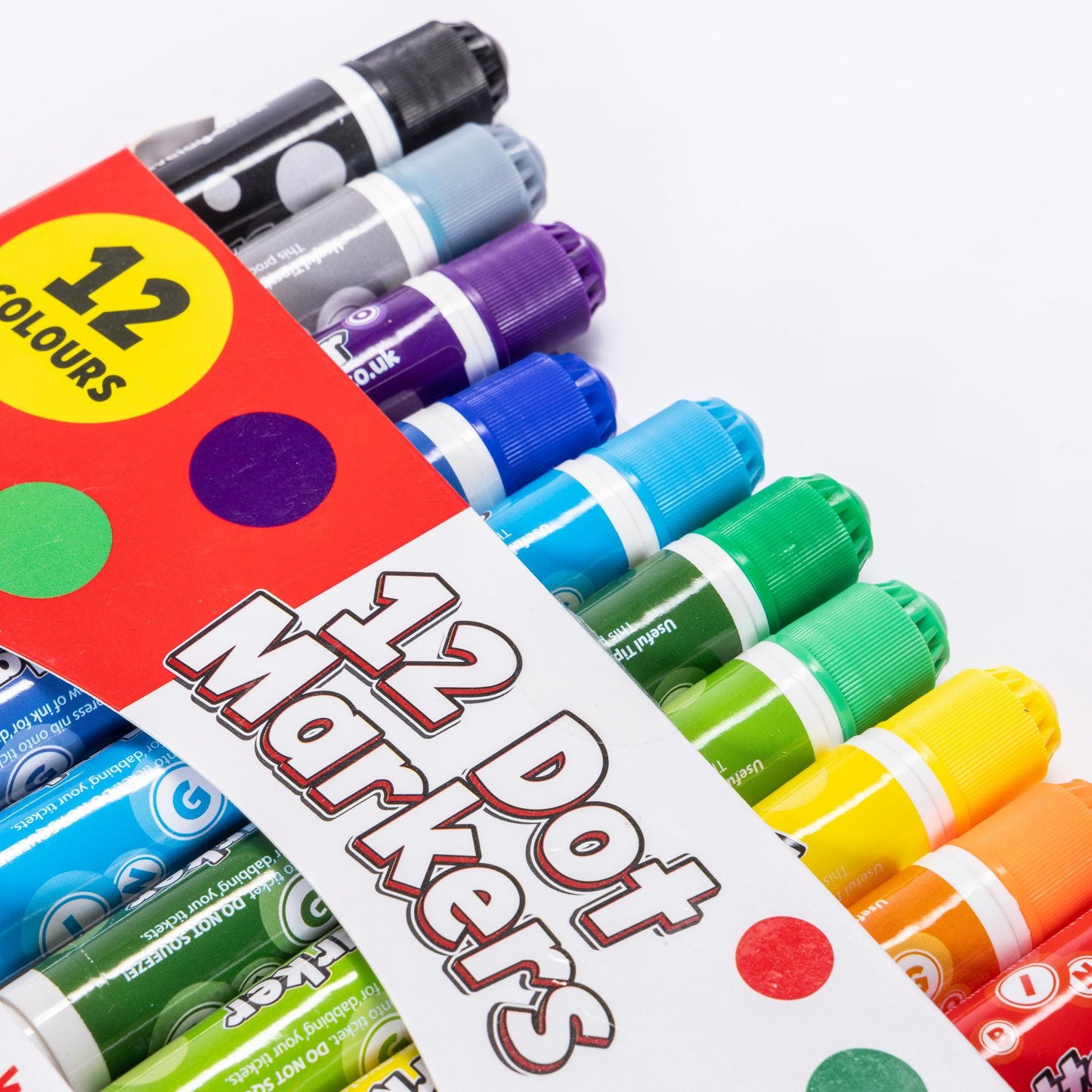 12 Dot Markers for Kids & Adults Mess Free Dabber Pens Non-Drip Dotters for Bingo Crafts Art Scrapbooking Colouring and More