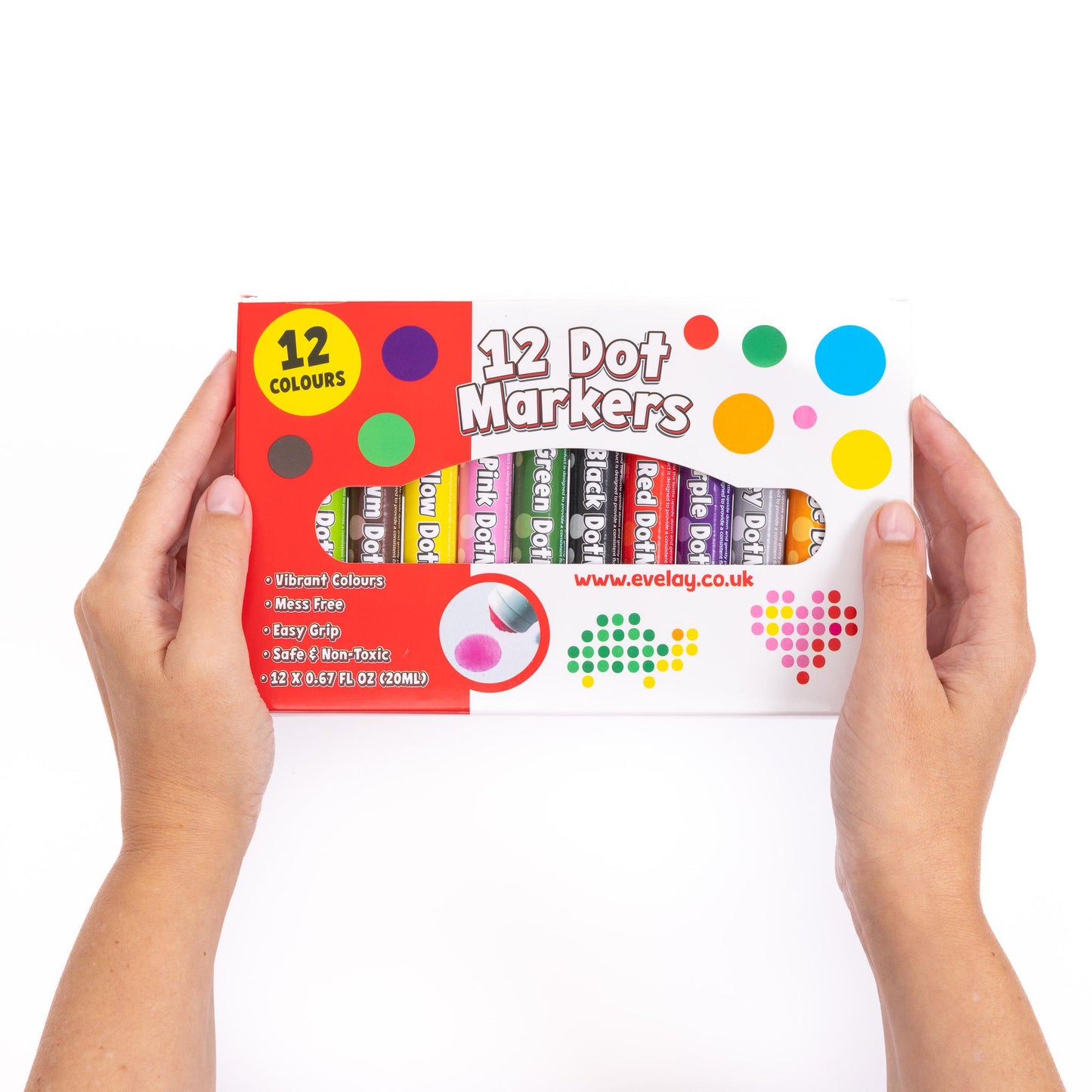 12 Dot Markers for Kids & Adults Mess Free Dabber Pens Non-Drip Dotters for Bingo Crafts Art Scrapbooking Colouring and More