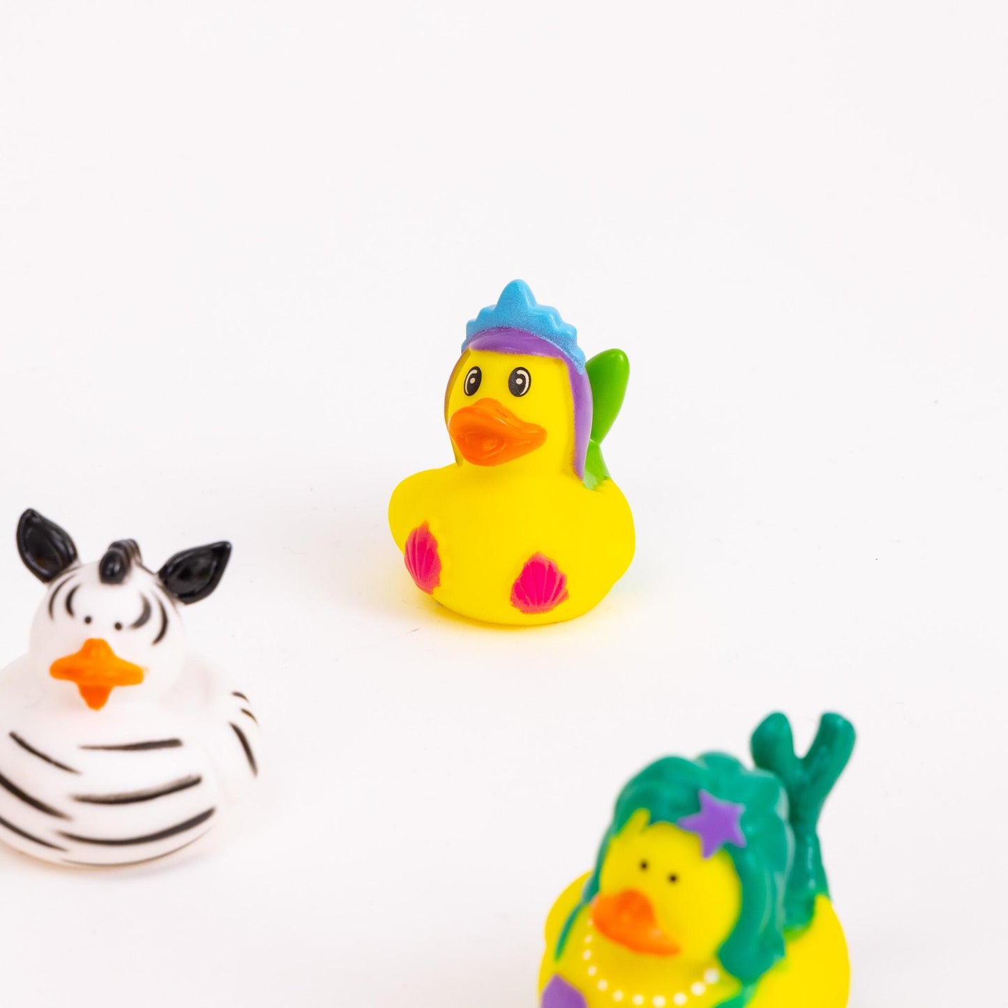 12 Rubber Ducks Character Mix Duck Animal Theme Set Bath Play Toys Fun Quaker