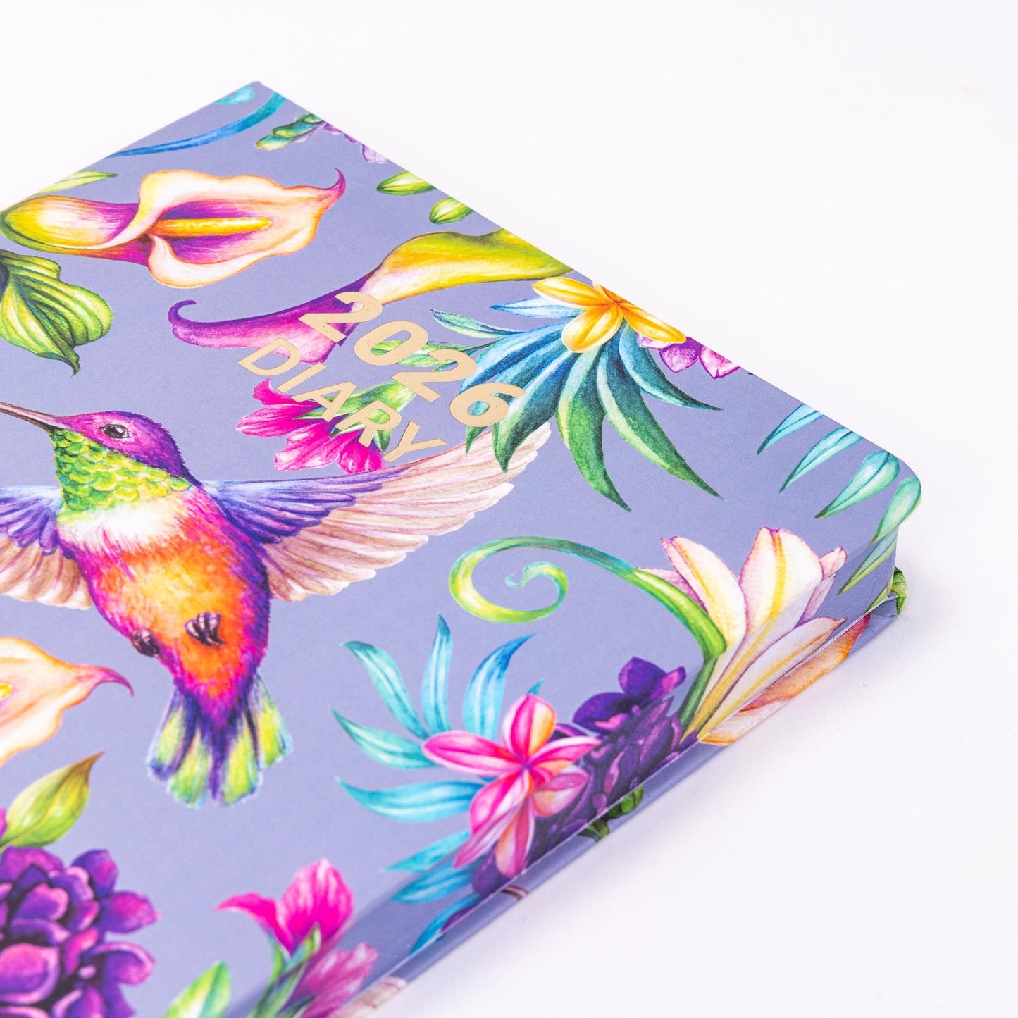 2026 Diary A5 Page a day  Full Year Office Year Planner Hardback Diaries bird flower diary