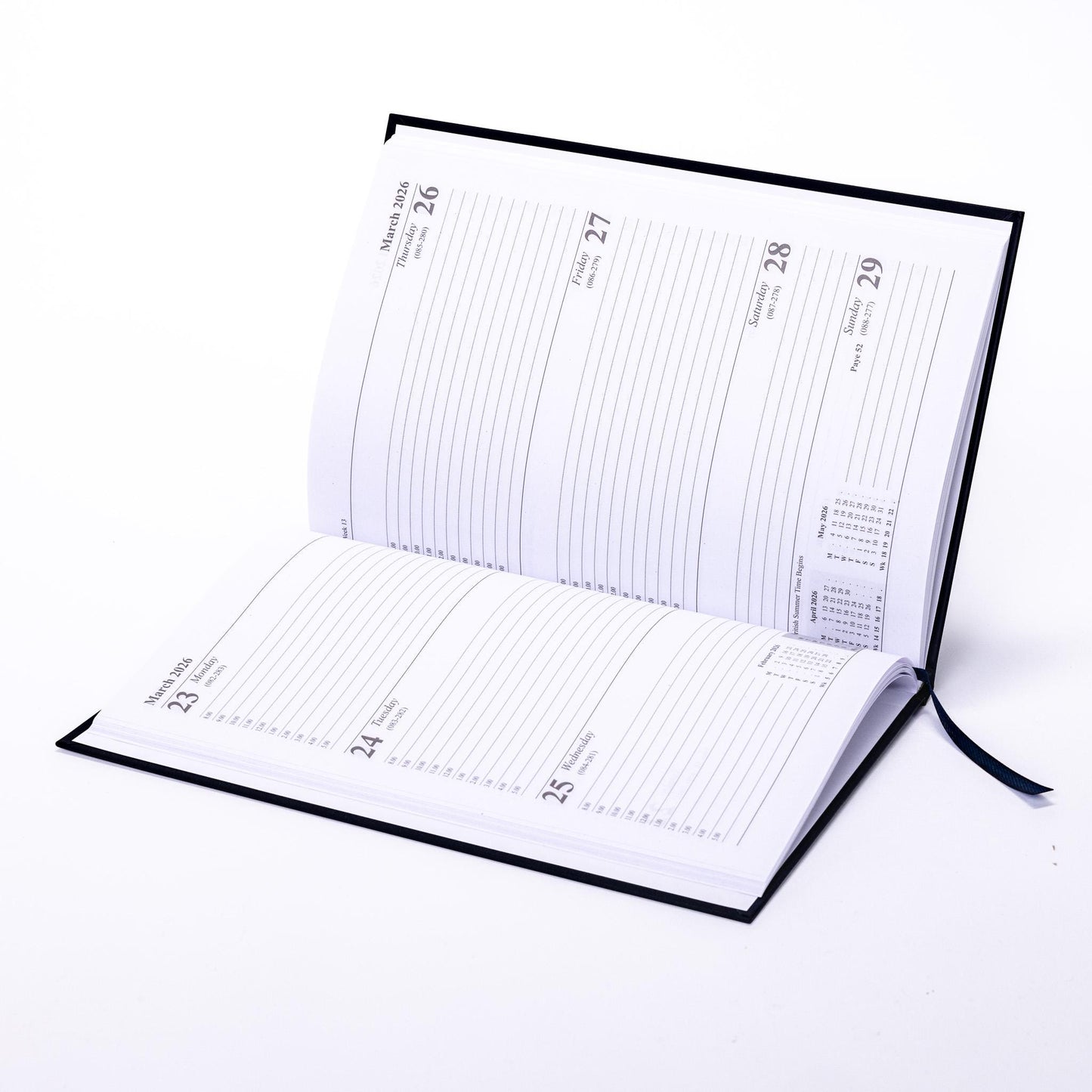 2026 A5 Week To View Diary Full Year Planner Organiser Hardback Cover With Times
