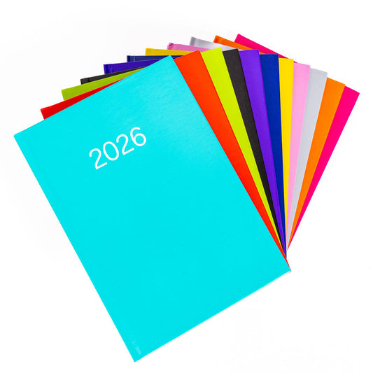 2026 Diary A5 Week to view Full Year Office Year Planner Hardback Diaries