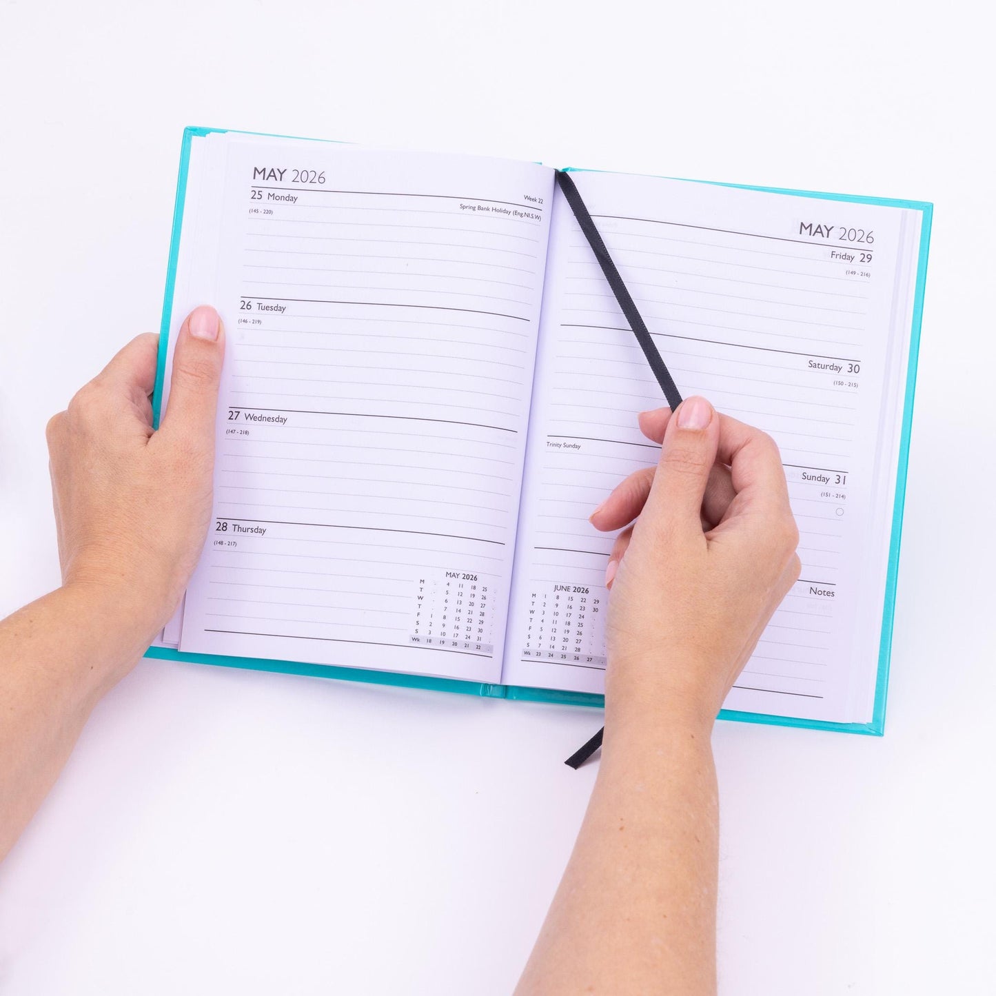 2026 Diary A5 Week to view Full Year Office Year Planner Hardback Diaries
