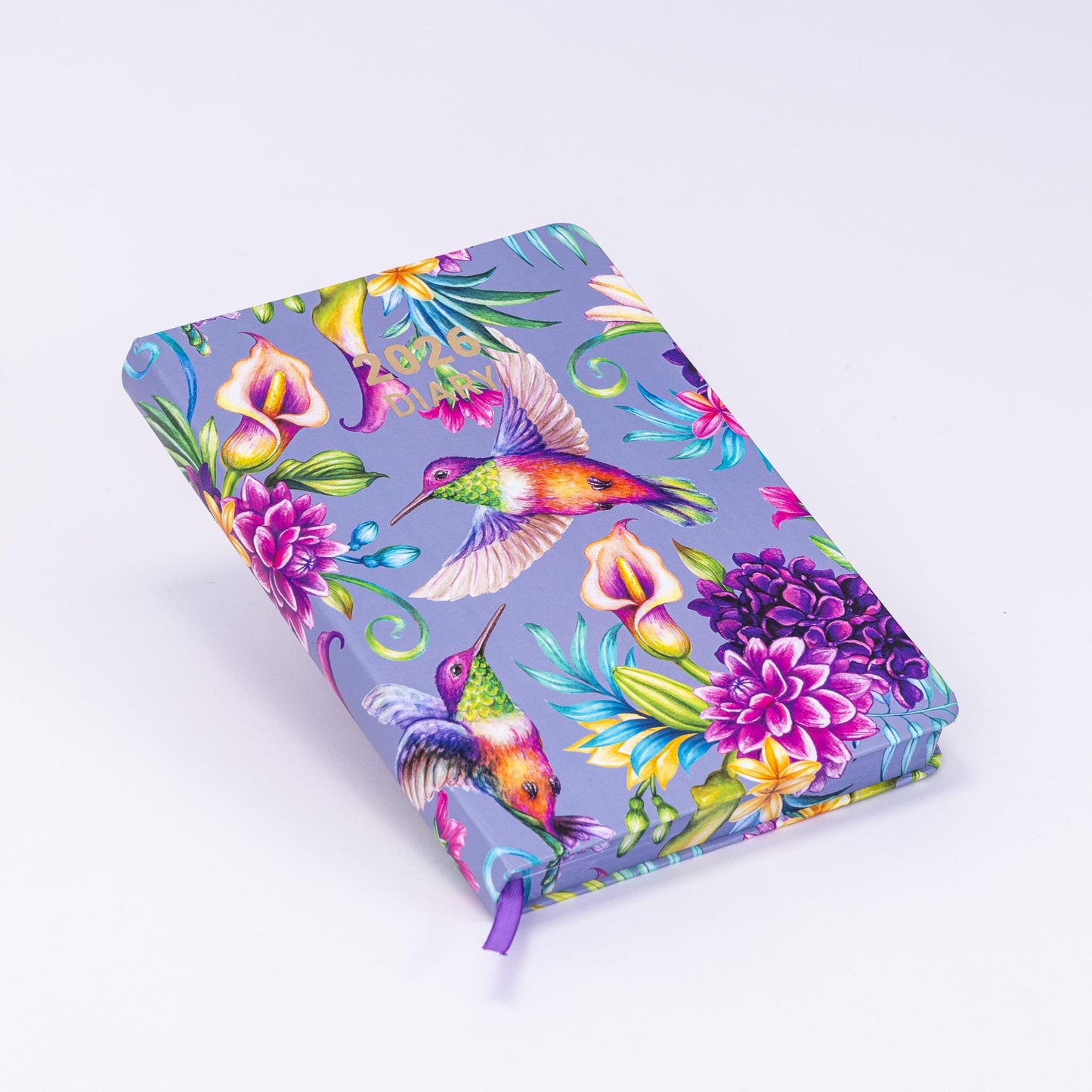 2026 Diary A5 Page a day  Full Year Office Year Planner Hardback Diaries bird flower diary