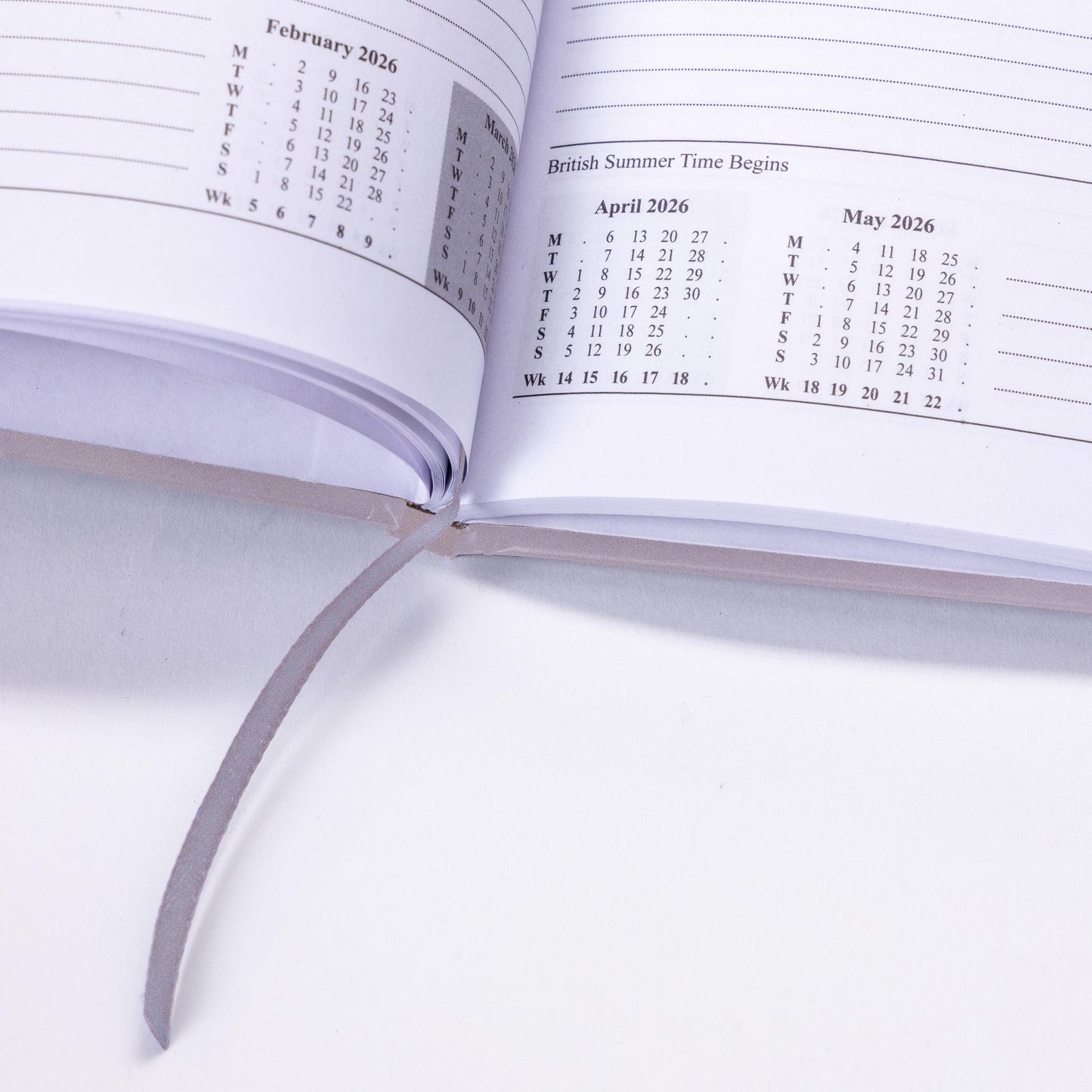 2026 A5 Week To View Diary Full Year Planner Organiser Hardback Cover With Times