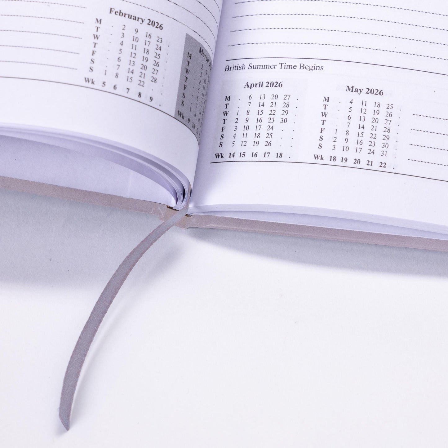 2026 A5 Week To View Diary Full Year Planner Organiser Hardback Cover With Times