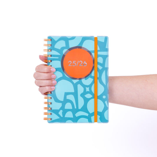 2025-2026 Academic A5 Page A Day Diary Spiral School Mid Year Teacher Softcover