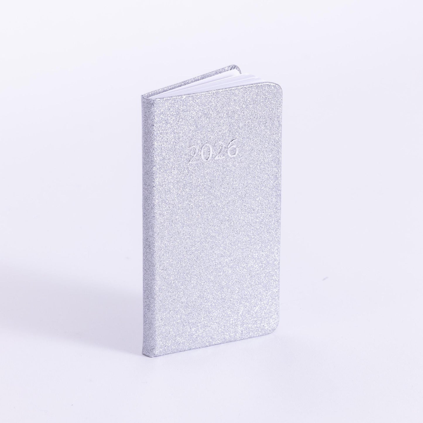 2026 Diary Slim Glitter Week to View Diaries Full Year Journal Calendar Planner silver