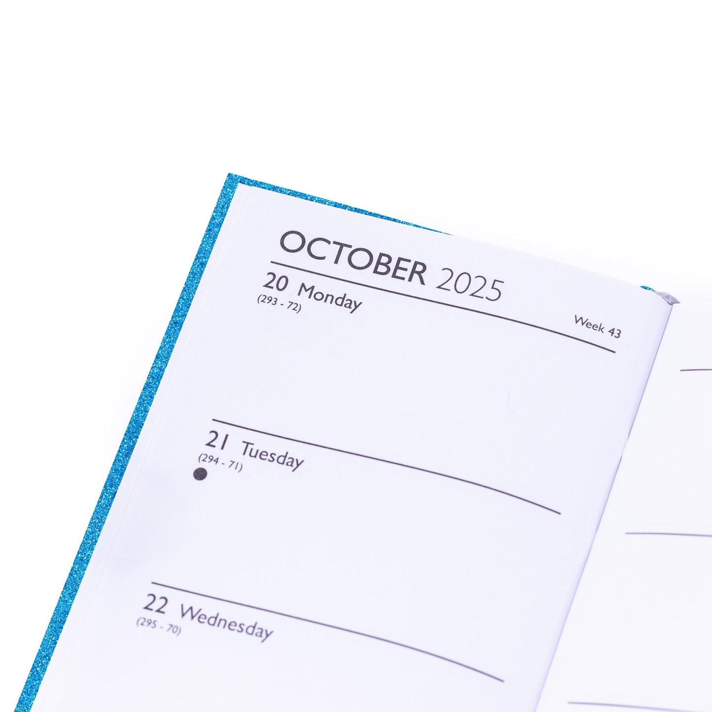 2026 Diary Slim Glitter Week to View Diaries Full Year Journal Planner Blue
