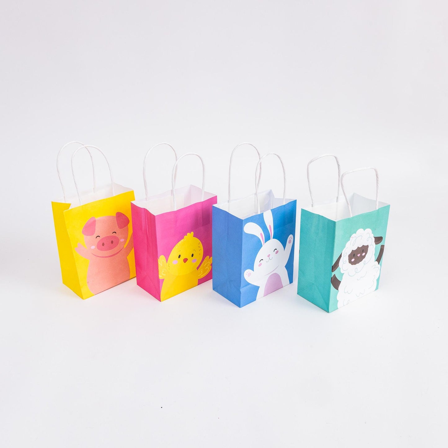 8 Easter Party Gift Bags 4 Designs Paper Treat Bag Sweet Chocolates Wrapping
