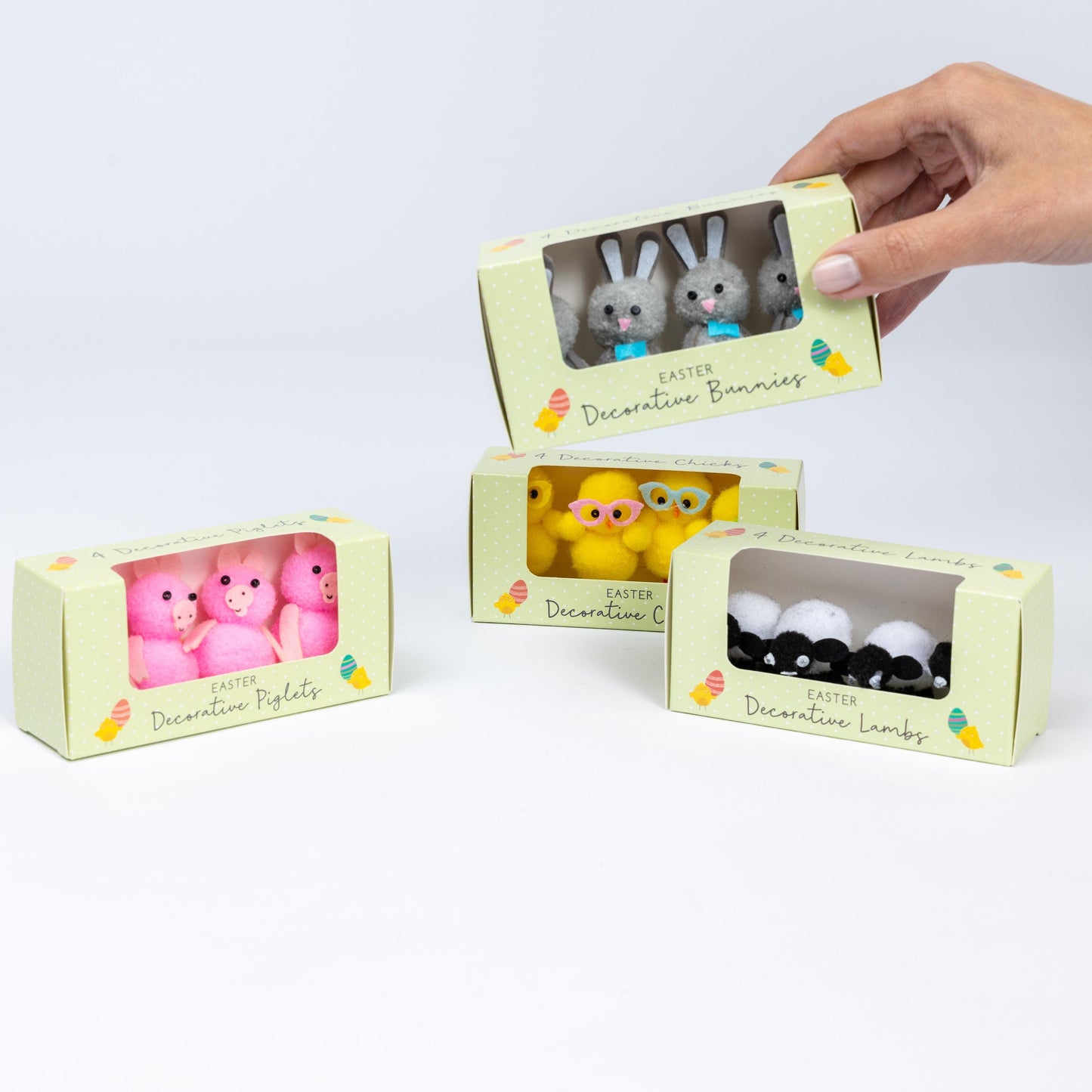 Easter Animal Craft Set: Chicks, Lambs, Bunnies, Piglets - 16 Piece
