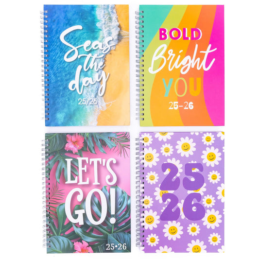 2025-2026 Academic A5 Page A Day Diary Spiral School Mid Year Teacher Softcover