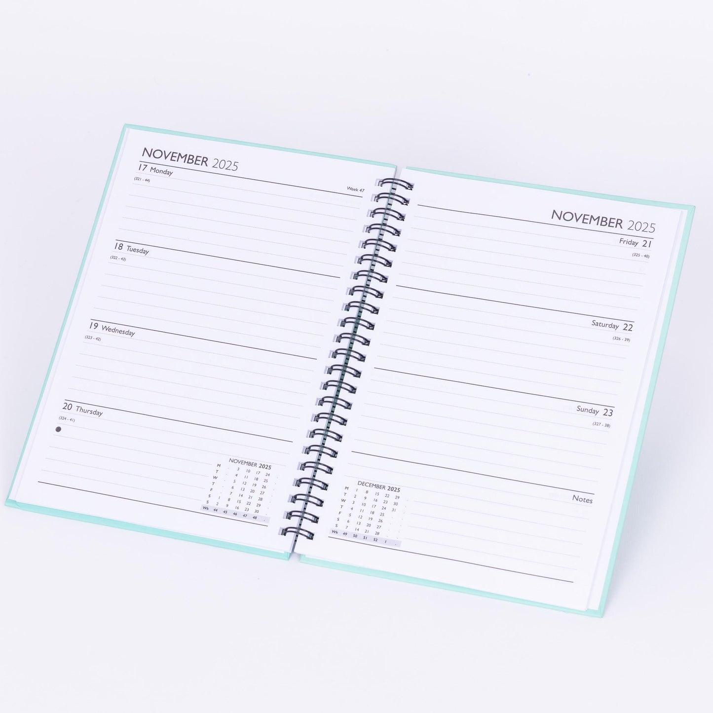 2025-2026 Academic A5 Page A Day Diary Spiral School Mid Year Teacher Softcover