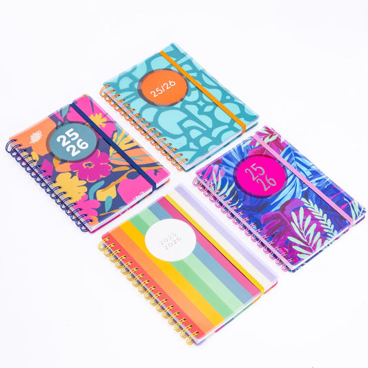2025-2026 Academic A5 Page A Day Diary Spiral School Mid Year Teacher Softcover