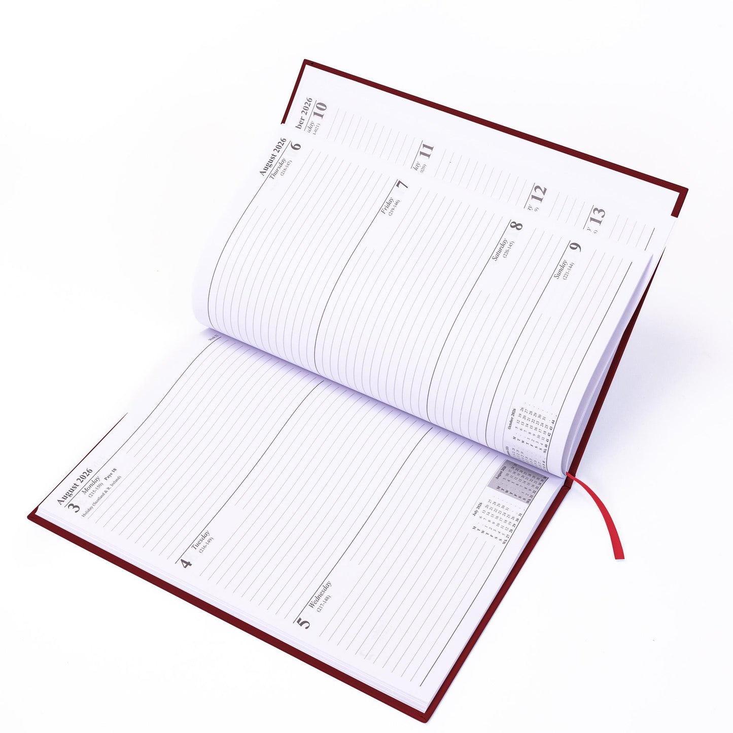 2026 Diary A5 Week To View Full Year Planner Desk Office Diaries Hardback